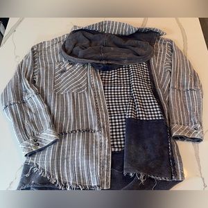 Free People Blue Jacket - Size M
